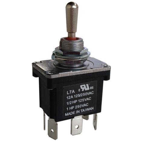 Interrupteur à levier RS PRO, On-Off-On, 2RT, 12 A ( Prix pour 1 )