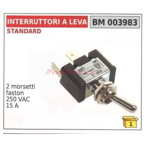 Interrupteur à levier STANDARD 2 bornes faston 250 vac 15 A 003983