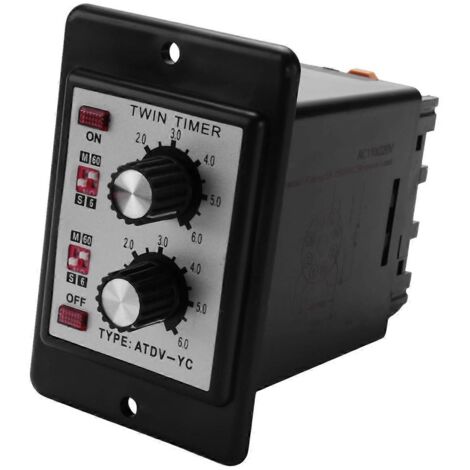 Interrupteur à minuterie à double relais marche/arrêt (AC110/220V)