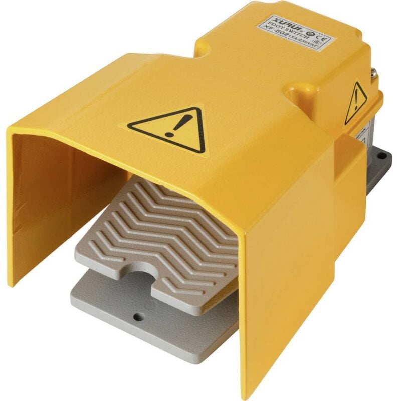 Interrupteur à pédale 250 V/AC 15 A avec capot de protection 1 contact de fermeture, 1 contact d'ouverture XF-502 1 pcs
