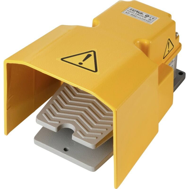 Interrupteur à pédale 250 v/ac 15 a avec capot de protection 1 contact de fermeture, 1 contact d'ouverture XF-502 1 pcs. S805891