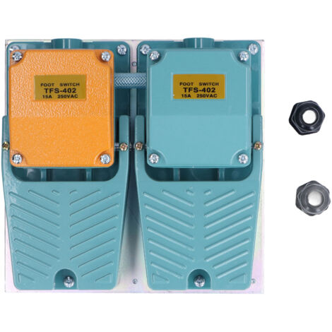 Interrupteur à pédale à réarmement automatique, 2 positions ouvertes, 2 positions fermées, en alliage d'aluminium avec connecteur, 15 A, 250 V