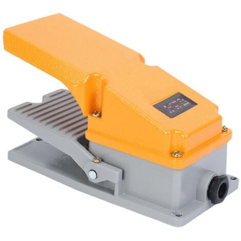 Interrupteur à pédale en aluminium LT4 pour machines, contact argenté, durable et fiable.