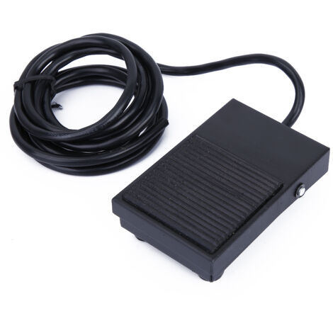 Interrupteur à pédale en coque métallique TFS‑1 avec câble de 2 mètres pour contrôle au pied 220V