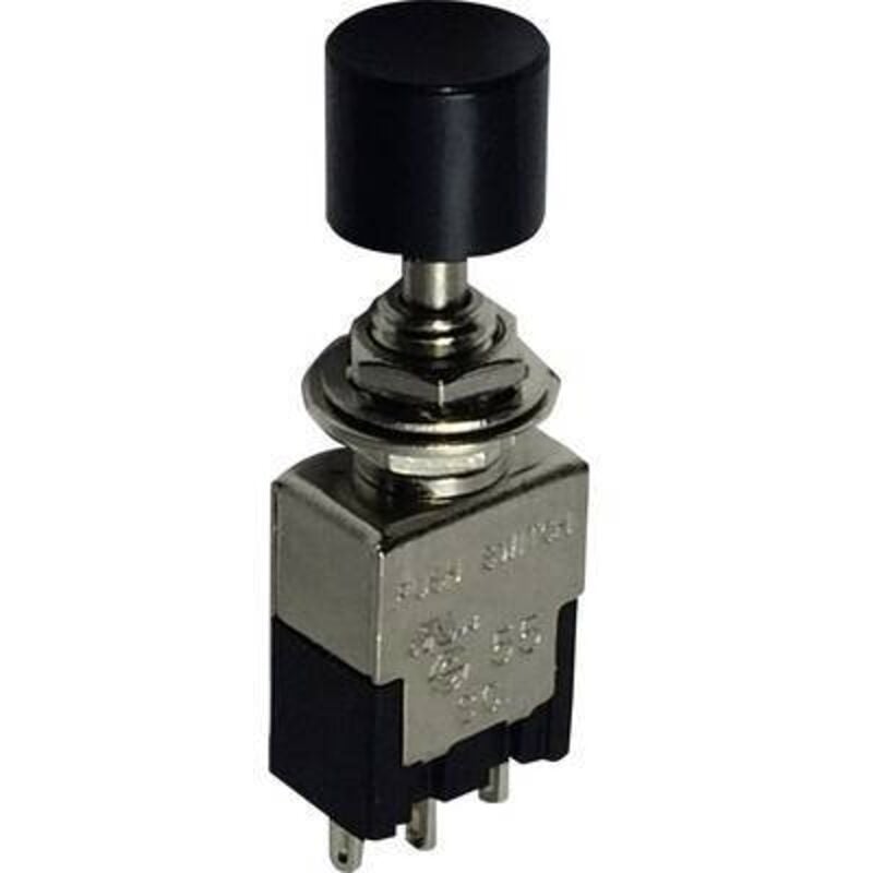 Interrupteur à pression Tru Components TC-PA102A1BK 1587791 250 v/ac 3 a 1 x on/on à accrochage 1 pc(s)