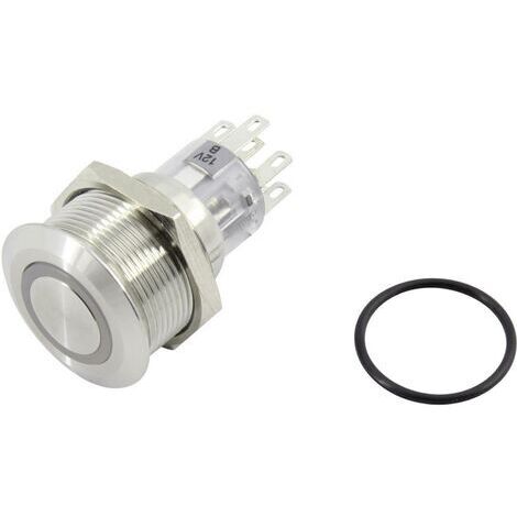 Interrupteur à pression TRU COMPONENTS TC-GQ22-A-22ZE/B/12V/S203 1602505 2 x Off/On à accrochage 1 pc(s)