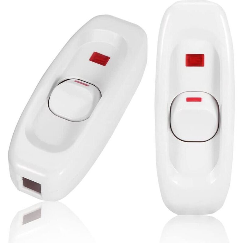 Interrupteur à tirette, bascule lumineuse, interrupteur d'éclairage, interrupteur en ligne, 2 pièces 250V 10A interrupteur à tirette pour lampe de