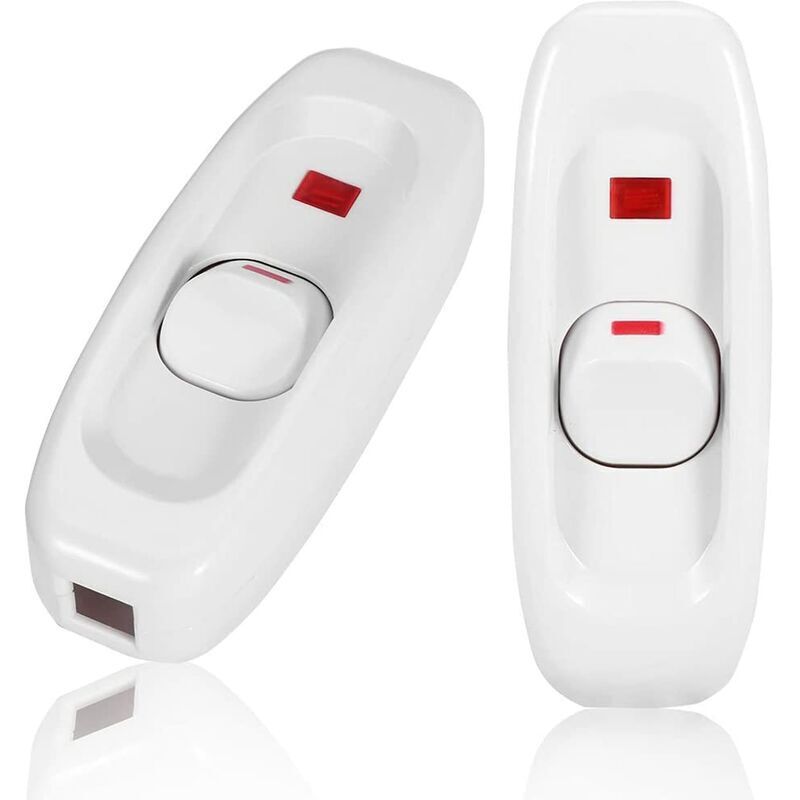 Interrupteur à tirette, bascule lumineuse, interrupteur d'éclairage, interrupteur en ligne, 2 pièces 250V 10A interrupteur à tirette pour lampe de