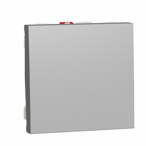 Interrupteur aluminium à 2 modules SCHNEIDER NU320130