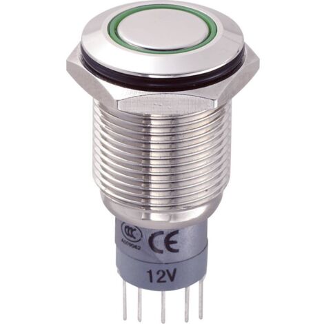INTERRUPTEUR ANTIVANDALISME TRU COMPONENTS LAS2GQF-11ZE/G/12V/N/P 701804 250 V/AC 3 A 1 X ON/ON IP67 À ACCROCHAGE 1 PC(S)