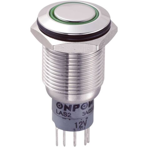 Interrupteur antivandalisme TRU COMPONENTS LAS2GQF-11ZE/G/12V/S/P 701818 250 V/AC 3 A 1 x On/On à accrochage 1 pc(s)