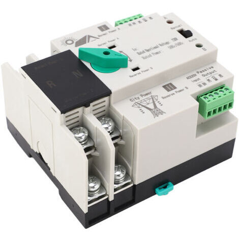 Interrupteur automatique de transfert double alimentation 2P à commutation milliseconde, contrôleur rapide de synchronisation photovoltaïque/réseau, 230 V CA, 50/60 Hz, 80 A