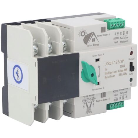 Interrupteur automatique de transfert double puissance, inverseur de générateur double puissance 3P AC400V 100A, disjoncteur électronique pour boîte de distribution PZ30