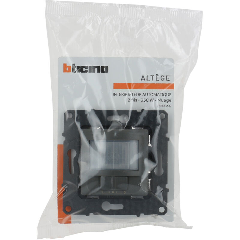 Legrand - Interrupteur automatique toutes lampes avec détection de mouvement infrarouge Altège finition Nuage (BTAL12CD)