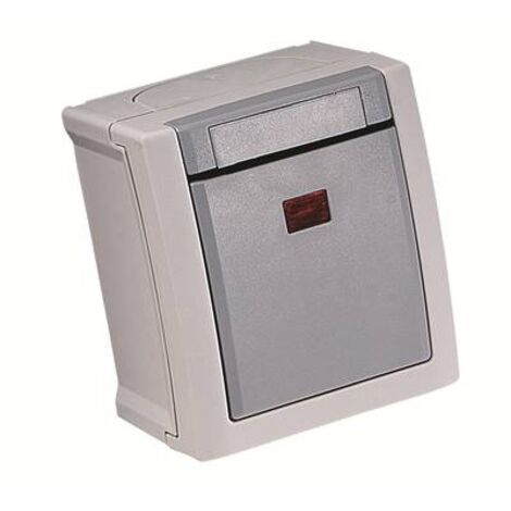 INTERRUPTEUR AVEC TÉMOIN LUMINEUX, INTERRUPTEUR VIKO 90591023-DE PACIFIC GRIS