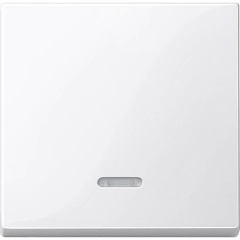 Interrupteur avec témoin lumineux Merten 436019 System M, 1-M, M-Smart, M-Plan, M-Creativ blanc polaire brillant X99238