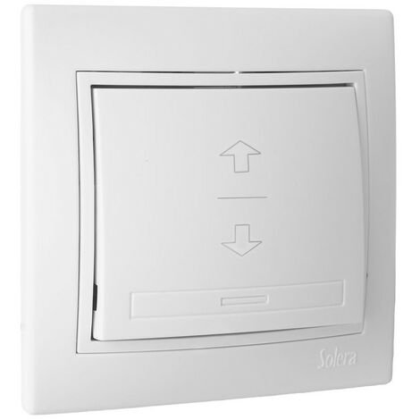 Interrupteur aveugle 10A 250V blanc avec cadre série Europa Solera ERP21U