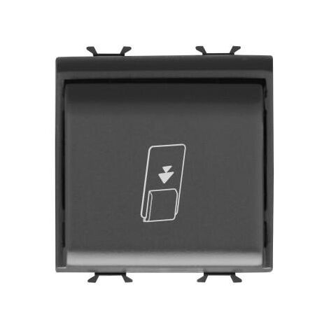 INTERRUPTEUR BADGE ELECTROMEC.2M NOIR GEWISS GW12039