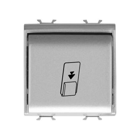 INTERRUPTEUR BADGE ELECTROMEC.2M TITANE GEWISS GW14039
