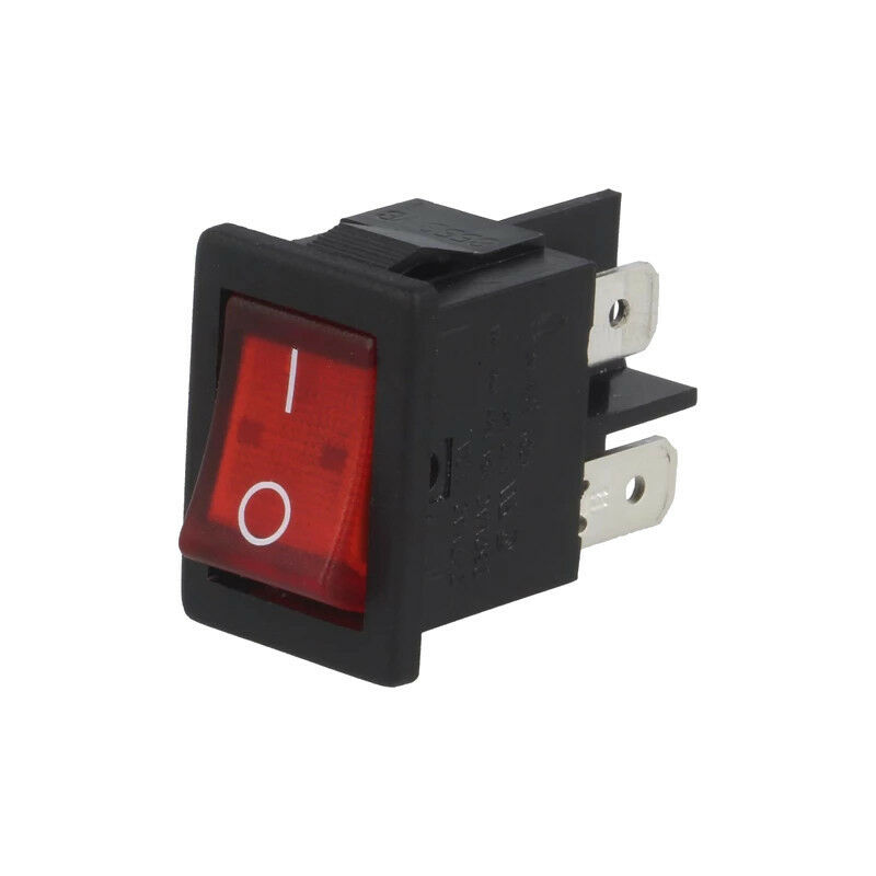 Interrupteur à bascule bipolaire rouge lumineux Indication I-o H8553vbnam