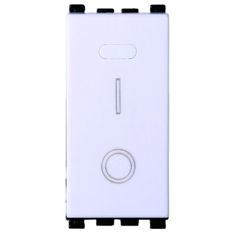 Interrupteur bipolaire ETTROIT 2P 16A 0-1 couleur blanc Compatible avec Vimar Arke VA0402B