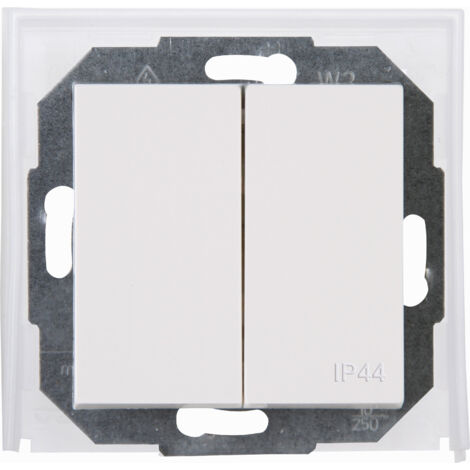 Interrupteur bipolaire KOPP Athenis, IP44, blanc pur