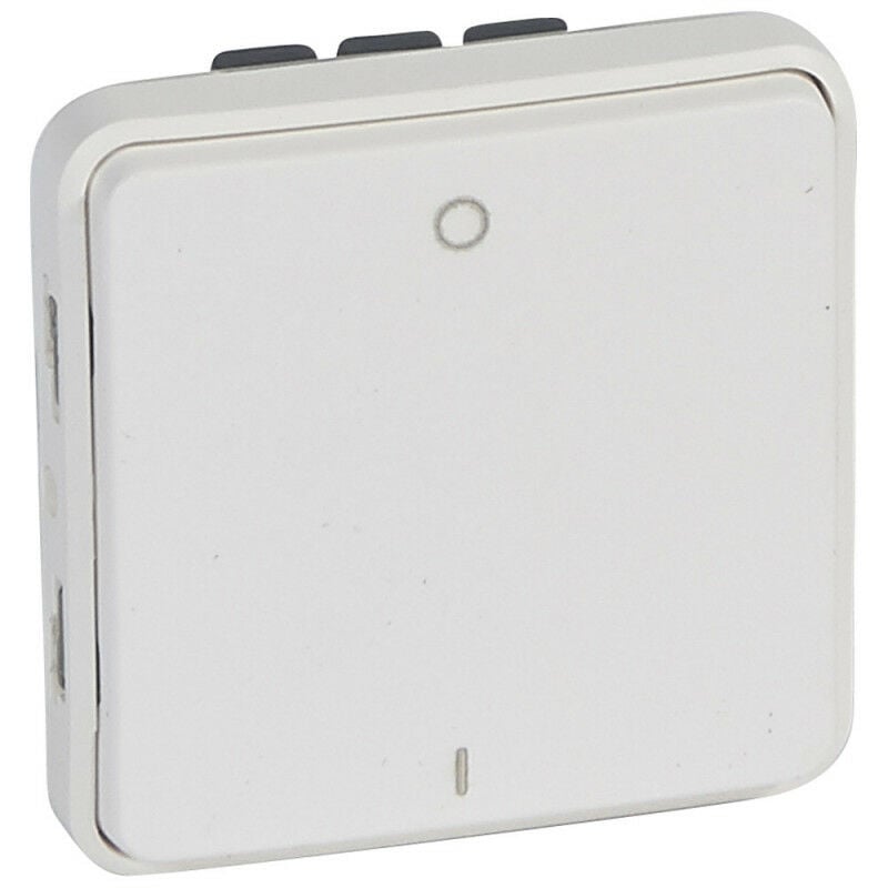 Interrupteur bipolaire Plexo composable IP55 10AX 250V blanc Artic antimicrobien (070727)