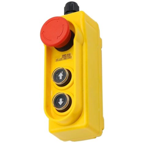 Interrupteur bouton levage pour palan électrique COP, boîtier commande étanche, bouton arrêt urgence, pour grue 2.2kW 220V