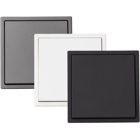Interrupteur Bouton-Poussoir Luxe 990 Gris anthracite 1 touche