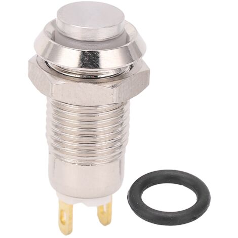 Interrupteur Bouton-Poussoir Métallique 8mm Étanche à Verrouillage Automatique 3V (Sans Éclairage)