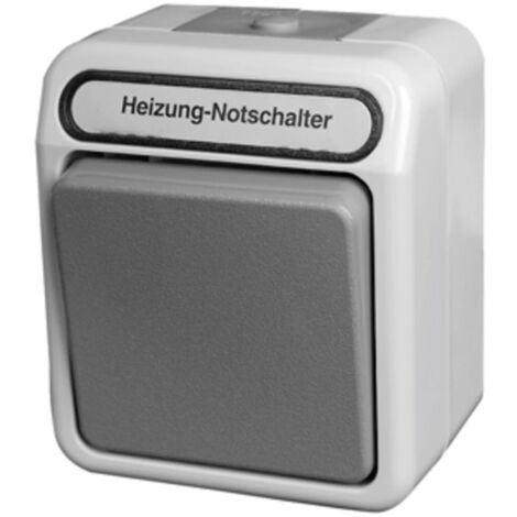 Interrupteur chauffage Merten IP 44 AQUASTAR, gris clair, inverseur
