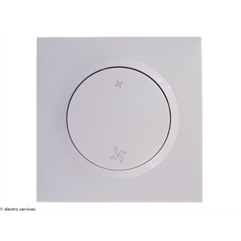 Interrupteur commande VMC complet Blanc  Griffes: Avec griffes