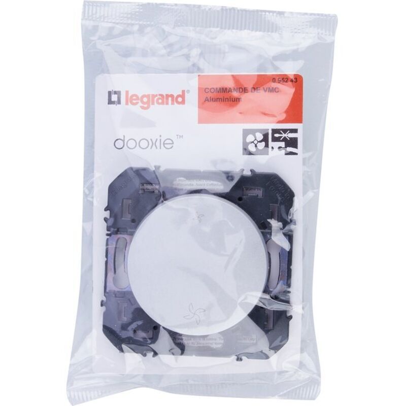 Legrand - Interrupteur de vmc dooxie composable aluminium