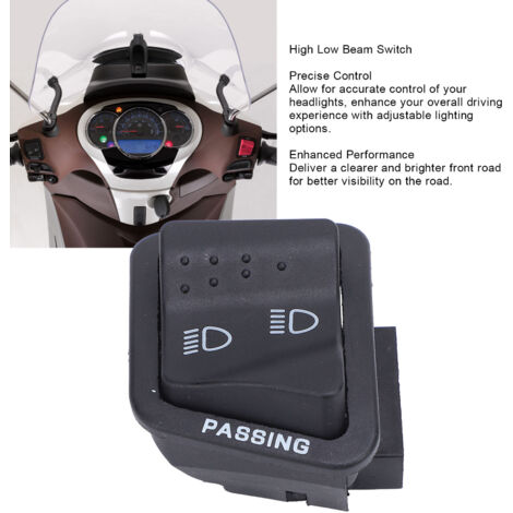 Interrupteur Commutateur Phare Feu Haut/Bas pour Piaggio Fly Beverly Zip - Précis et Robuste