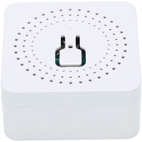 Interrupteur Connecté Mini WiFi - Commande Vocale et Application, Intégrable Tuya, 16A 100-240V, Blanc