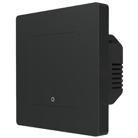 Interrupteur connecté Tuya WiFi Smart Life, compatible avec l'application Smart Life et contrôlable à distance, noir et gris.