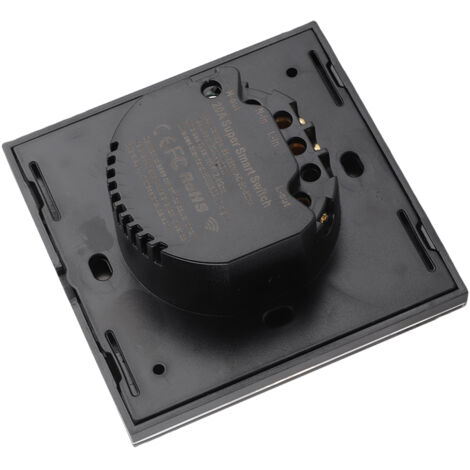 Interrupteur Connecté Wi-Fi pour Chauffe-eau avec Contrôle Vocal, Compatible Alexa, Commande APP et Minuterie, Noir, US/EU Standard