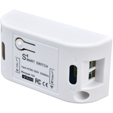 Interrupteur Connecté WiFi avec Télécommande RF 433MHz et Programmation, 10A 2500W pour Maison Intelligente