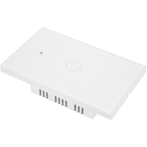 Interrupteur Connecté WiFi Blanc 1 Bouton Compatible Smart Life 100-250V pour Commande Vocale