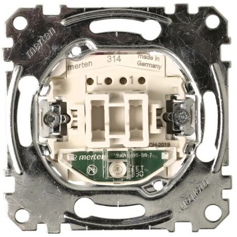 Interrupteur contrôleur double Merten sous crépi, 1 pôle,10AX,AC250V,bornes
