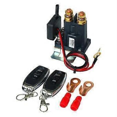 Interrupteur coupe-batterie à distance 12 V 500 A amélioré pour voiture, camion, camping-car, isolateur de batterie avec 2 K