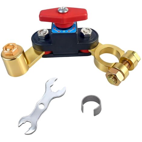 Interrupteur coupe-batterie pour batterie de voiture, disjoncteur en cuivre pur réglable, transmission stable, haute conductivité, 12 V-24 V, coupe-circuit intelligent pour voiture, camion, bateau