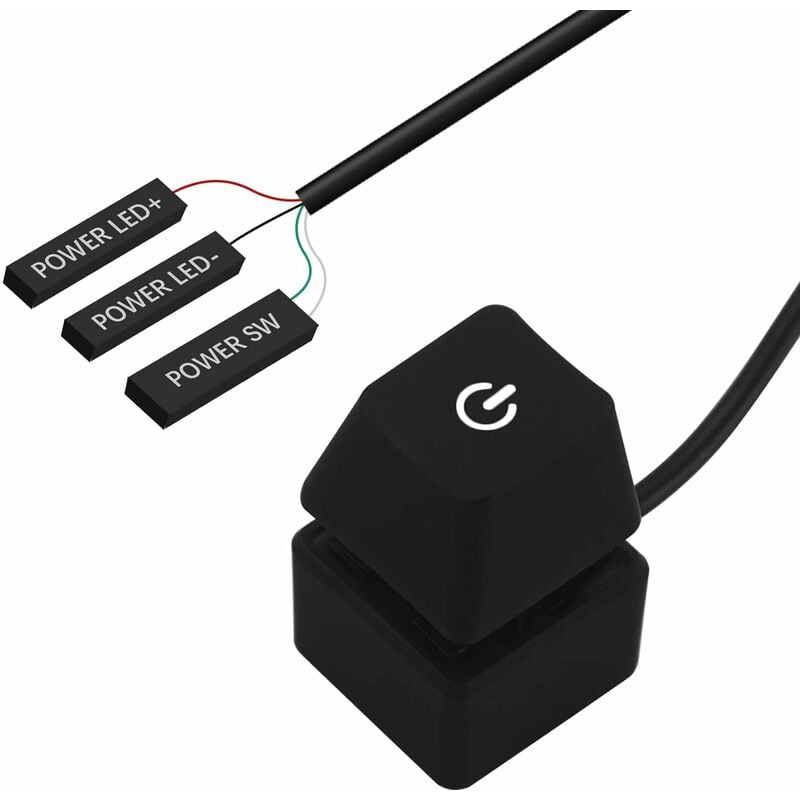Csparkv - Interrupteur d'alimentation Power On Off Switch pour démarrage à distance externe pc carte mère ordinateur de bureau