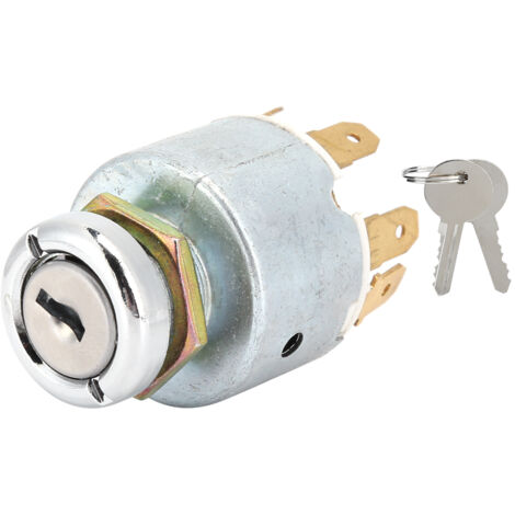 Interrupteur d'allumage universel 12V avec 2 clés pour bateau, voiture et tondeuse