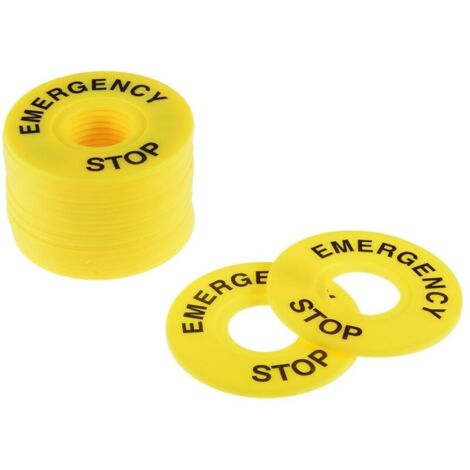 Interrupteur d’arrêt d’urgence 22 mm pour panneau – Lot de 20 pièces