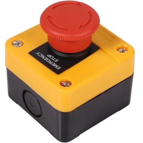 Interrupteur d'arrêt d'urgence 220 V 10 A avec bouton poussoir pour urgence à la maison, avec tournevis