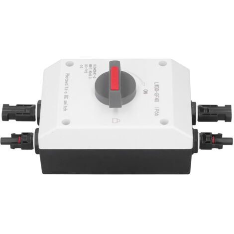 Interrupteur DC 1500V 32A 4 Pôles IP66 pour Installation Solaire Photovoltaïque