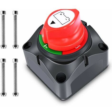 Interrupteur de batterie 12-48V – Isolateur coupe-circuit pour bateau, camion, voiture, tracteur, bus – Laiton étamé anti-corrosion - 1-2-Both-Off
