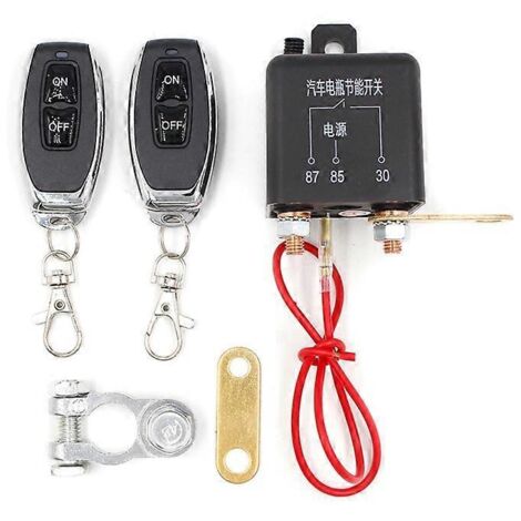 Interrupteur de Batterie 12V avec Télécommande Sans Fil et Relais à Verrouillage