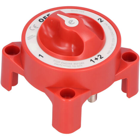 Interrupteur de batterie 4 positions, bornes 3/8"-16, étanche IP66, pour camping-cars 32 V 350 A